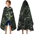 thumbnail image 3 of Math Equations Glowing Green Pattern Hooded Bath Towel，60"x35" for Ages 3 To 12 Kids, Quick Dry Lightweight Soft Microfiber Hood Beach Towel Cover Up for Kids, 3 of 7