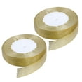 thumbnail image 2 of Stri 2 Rolls Decorative Gold Ribbon Shiny Gift Packing Ribbon Decorative Strap, 2 of 7
