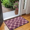 thumbnail image 2 of Red Blue White Star Plaid Checkered Pattern Door Rugs,Washable Non Slip Door Mats Indoor,Decorative Door Mats,Entry Mat Indoor for Entrance,Bedroom,Kitchen,Bathroom,30"x17", 2 of 6
