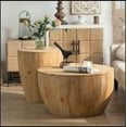 thumbnail image 4 of 31.50"Vintage Style Bucket Shaped Coffee Table for Office, Dining Room and Living Room, 4 of 12