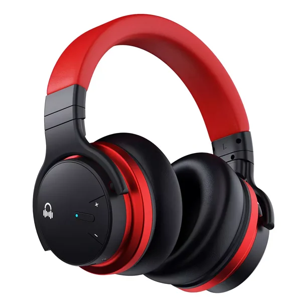 Auricular Inalámbrico Cowin E7c Rojo Bluetooth Reducción de Ruido  Activa Peso Ligero Micrófono 30 Horas de Bateria