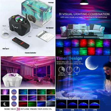 

DFDIEJZ Transform your room into a mesmerizing oasis with a stunning northern light star projector and beautiful aurora projectors. Enhance your space with gorgeous Bluetooth music nightl