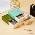 thumbnail image 4 of Paper Drawer Jewelry Box With Handle Portable Gift Boxes For Ring Earrings Necklace Jewelry Packaging Case Organizer Container F 10X10X3.5cm, 4 of 6