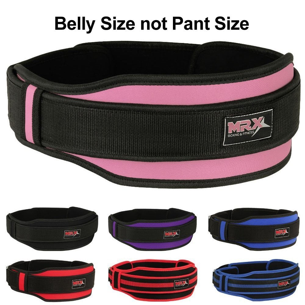 MRX Weight Lifting Belt with Double Back Support Gym Training 5" Wide