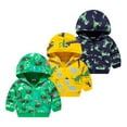 thumbnail image 2 of 2-8T Kids Boys Girls Cartoon Dinosaur Hooded Jacket Casual Zipper Hoodie Coat Outerwear, 2 of 6