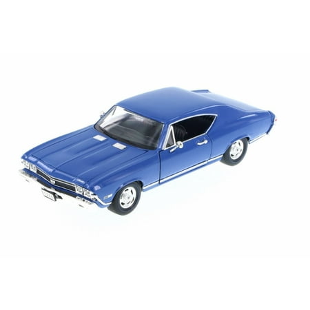 1968 1972 Chevelle (1968 Chevy Chevelle SS396 , Blue - Welly 29397 - 1/24 Scale Diecast Model Toy Car (Brand New, but NOT IN)