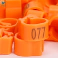 thumbnail image 4 of Deago 100 Pcs Bird Rings Leg Bands For Pigeon Parrot Lovebird Coturnix Quail Chicken Goose Turkey Clip Rings Number 1-100 (Orange), 4 of 9