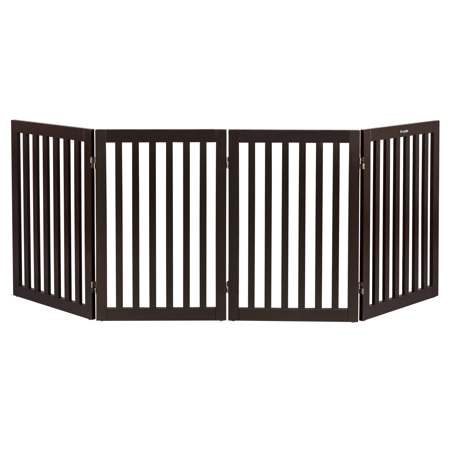 UBesGoo Free Standing Pet Gate Wide With Door Folding Brown Solid Wood ubesgoo-free-standing-pet-gate-wide-with-door-folding-brown-solid-wood