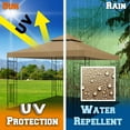 thumbnail image 3 of ZOPan 10x10 FT Gazebo Replacement Canopy Top Cover 2-Tiered Upgraded Patio Sunshade UV Protection, Canopy Cover ONLY (Tan), 3 of 9