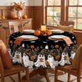 thumbnail image 4 of Sm:)e Ghost Bat Halloween Tablecloth 60 Inch, Wrinkle-Resistant & Machine Washable Table Cover for Dining Decor, Round, 4 of 7