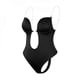 thumbnail image 1 of Women Plunging Deep V-neck Body Shaper Strapless Backless Bodysuit Shapewear, 1 of 2