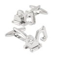 thumbnail image 3 of Excavadora Cuff Links para hombre, equipo de construcción, cobre, 3 of 3