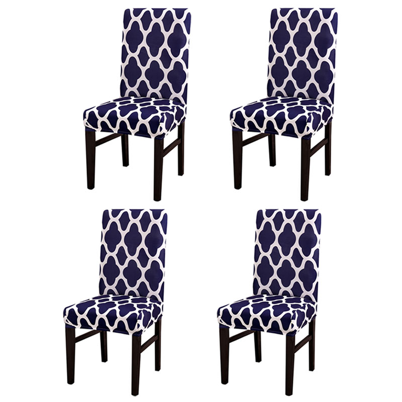 Set of 4 Chair Cover for Dining Room Wedding Banquet Stretch Spandex