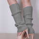 thumbnail image 5 of Calcetines para piernas Calentador de pantorrilla de punto de color caramelo para mantener el calor en el invierno para adultos, gris claro Inevent AP000048-04, 5 of 7
