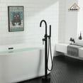 thumbnail image 3 of CASAINC Single-Handle Floor Mounted Claw Foot Freestanding Tub Faucet in Matte Black, 3 of 8