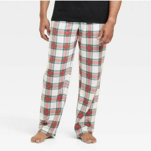 Men's XXL Plaid Microfleece Christmas Family Pajama Pants Loungewear