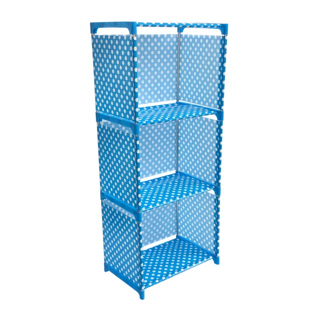 3 Tiers Cube Bookcase Book Shelf Multifunctional Storage Rack for Books Shoes Toys Green Plants Decorations Bedroom Study Room Kitchen