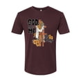 thumbnail image 2 of Wild Bobby God Made Me This Way Cross with Sunflowers Inspirational/Christian Men Premium Tri Blend Tee, Cardinal, Large, 2 of 6