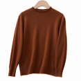 thumbnail image 3 of Afuyipoi Kids Mock Neck Pullover Sweater for Boys Girls Size 1-13Y Soft Comfort Layering Top Khaki Size 12M, 3 of 5