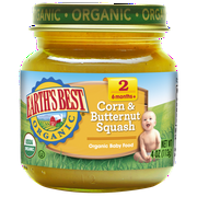 Earth's Best Stage 2 Organic Corn & Butternut Squash Baby Food, 4 oz (Pack of 12)