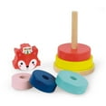 thumbnail image 3 of Janod Baby Forest Fox Stacking Toy - Wooden Early-Learning Stacker for Toddlers, 7 Colorful Pieces - 12 month +, 3 of 5