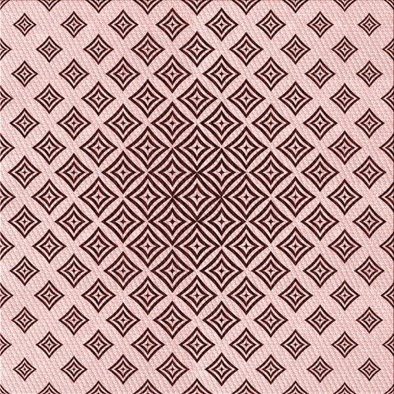 Ahgly Company Machine Washable Indoor Square Transitional Light Rose Pink Area Rugs, 7' Square