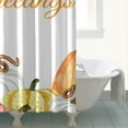 thumbnail image 4 of Autumn Greeting Pumpkin Harvest Shower Curtain,Washable Show Curtain with Hooks Friendly Polyester Fabric Curtains for Halloween Thansgiving Christmas Hotel Dorm, 4 of 5