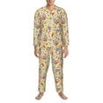 thumbnail image 3 of Fotbe Happy Summer With Gnome Pattern Long Sleeve Pajama Set for Men,Sleepwear Set,2-piece Loungewear Set,Soft PJs Comfy Nightwear with Pockets-X-Large, 3 of 7