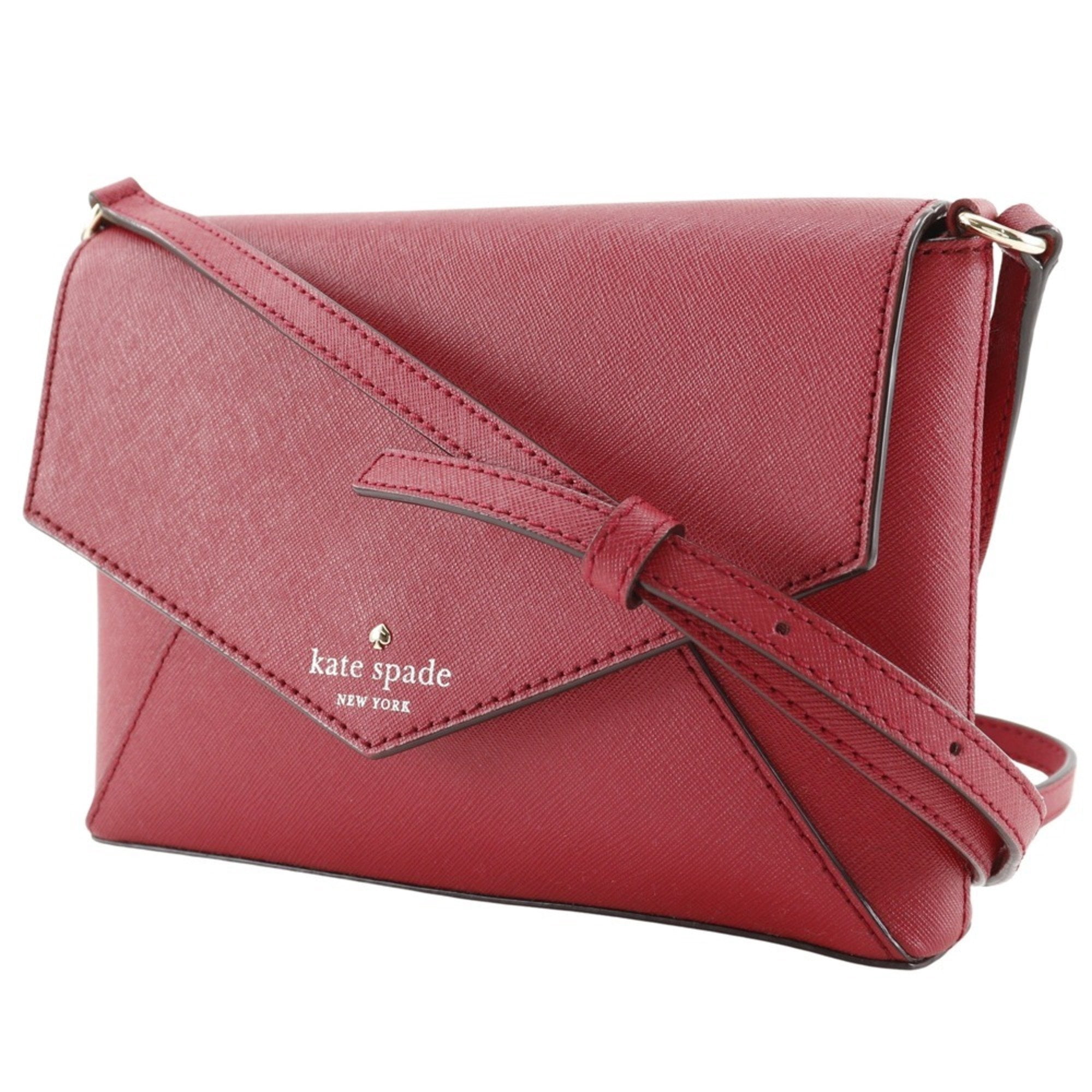 Pre-Owned Kate Spade Pochette Shoulder Bag Leather Red Type Women's (Good)