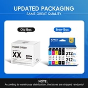 212xl Ink Cartridge Compatible for Epson 212 Ink for Epson Workforce WF-2850 WF-2830 Expression Home XP-4100 XP-4105 Printer ( Black Cyan Magenta Yellow, 5-Pack)