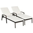 thumbnail image 6 of Gymax 2PCS Adjustable Patio Rattan Chaise Recliner Lounge Chair w/ Cushion, 6 of 8