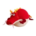 thumbnail image 1 of Almohada de Peluche de Dragón Macarena Muñeco de Peluche Redondo de Dibujos Animados Animal Relleno Suave para Fiesta Hogar Sofá Cama Dormitorio Recuerdo Rojo 60cm, 1 of 8