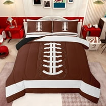 Castle Fairy Boys Girls Football Print Bedding Comforter Set 2pcs,Sport Theme Twin Comforter Sets Microfiber,Ball Gamer Breathable Bedding Set,Ultra Soft Home Decor,Reversible