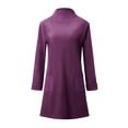 thumbnail image 3 of Womens Casual Round Neck Loose Pocket Solid Wrist Dress Sexy Summer Floral Formal Sundresses Wedding Guest Graduation Prom Bodycon Cocktail Dresses A517-1031, 3 of 4
