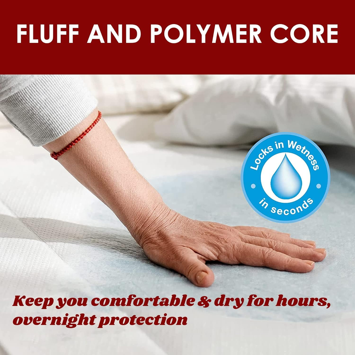 Ultra Absorbent Disposable Underpads - 50 Waterproof Large 36" x 36" Bed Pads Incontinence - Leakproof Fast Drying, Baby, Puppy & Adults Bed Pads, Dog Pee Pads