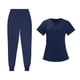 thumbnail image 3 of Conjunto de uniformes de enfermería para mujer, pantalones exfoliantes, ropa de trabajo fina, uniforme de enfermeras para SPA, salón de belleza XL Yinane  uniforme de mujer, 3 of 6