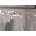 thumbnail image 3 of 60 Pack M-Style Plastic Pants Hangers, Thin Space Saving Hanger with Rubber Pads and 360° Hook - Non Slip Clothes Hangers, Closet Organizer for Camisole, Tank Top, Dresses, Skirt - Gray, 3 of 4