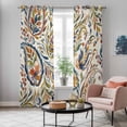 thumbnail image 6 of Kitchen Curtains 84 Inch Length 2 Panels, Paisley Flower Grommets Window Treatment Curtain, Spring Watercolor Vintage Floral Leaf Plant Thermal Curtains Drapes for Living Room/Bathroom, 6 of 9