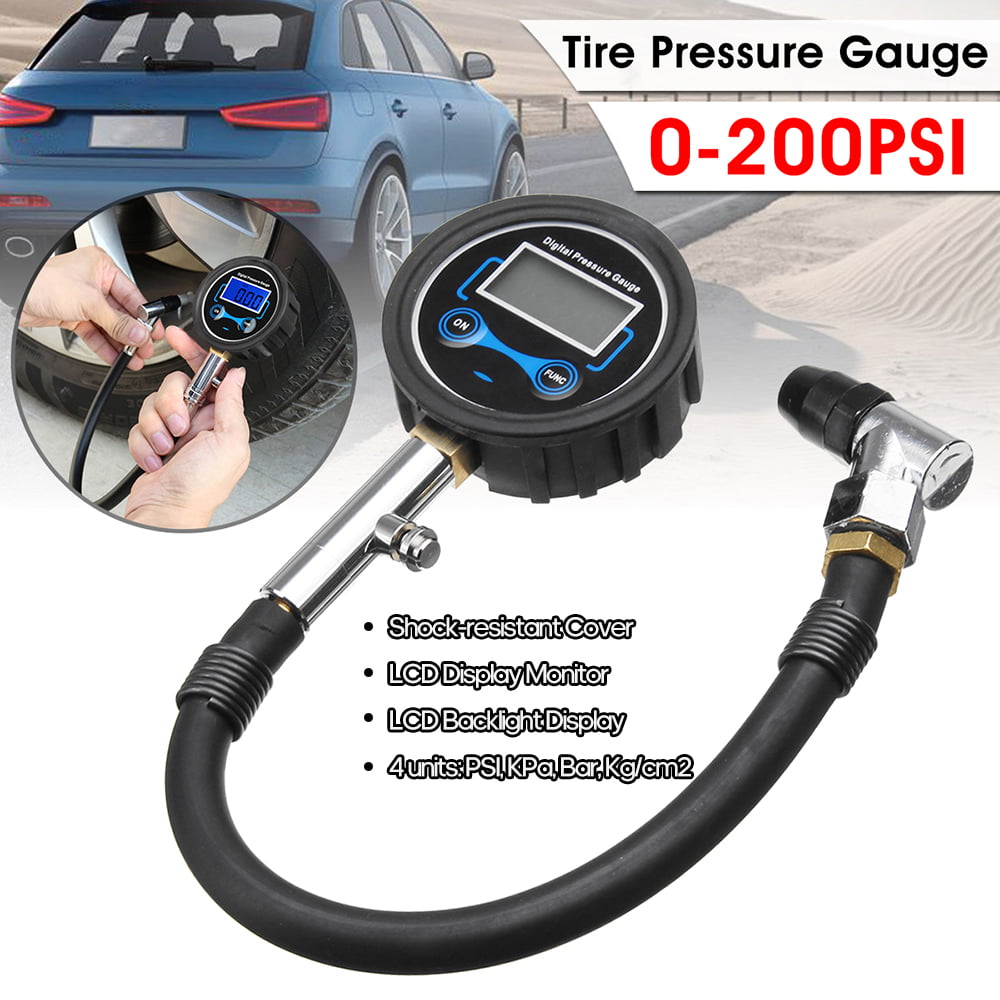 LCD Digital Tire Tyre Air Pressure Gauge Tester Tool For Auto Motorcycle Car Van 