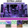 thumbnail image 2 of Tokyo Street Desk Pad Purple, Cute Retro Large Gaming Mouse Pad, Japanese Anime Laptop Keyboard Mouse Mat XXL, Aesthetic Neon Pixel Skyline/City Desk Mat, Desk Decor Pads for Women 31.5"x15.7", 2 of 6