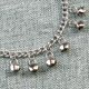 thumbnail image 5 of Tobillera con borlas y cuentas para mujer, estilo playero, color plateado, 5 of 5