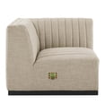thumbnail image 3 of Modular Sofa Corner Chair, Beige Black, Fabric, French Living Lounge Cafe Lobby Hospitality Restaurant, Modern Contemporary HB33757, 3 of 6