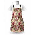 thumbnail image 3 of Floral Apron, Vintage Peony Flowers Leaves Watercolor Look Romantic Arrangement Painting Print, Unisex Kitchen Bib with Adjustable Neck for Cooking Gardening, Adult Size, Multicolor, by Ambesonne, 3 of 4
