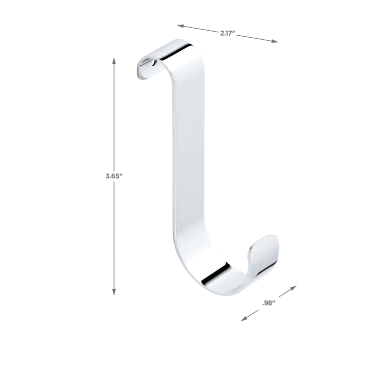 Better Homes and Gardens Over the Door Hanging Towel Bar Hooks Chrome 2 per Pack Walmart