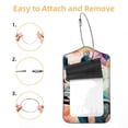 thumbnail image 2 of Abstract Rhinoceros Square PU Leather 2 Pack Travel Tag - Bag Tag - Suitcase Tag with Privacy Cover and Stainless Steel Ring - Suitable for Travel, Backpack, and Handbag, 2 of 7