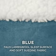 thumbnail image 3 of FurHaven Pet Products Faux Sheepskin Memory Top Snuggery Burrow Pet Bed for Dogs & Cats - Blue, 35" Base, 3 of 13