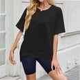 thumbnail image 6 of Womens Tops Summer Short Sleeve T Shirt Casual Crew Neck Trendy Fitted Tshirt Trendy Clothes, 6 of 6