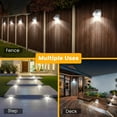 thumbnail image 3 of Ledander Solar Fence Lights Outdoor : Upgrade 8 LEDs Outdoor Wall Lights Solar Powered Deck Light Decorative Lighting for Outside Stairs Fence Deck Patio Yard Pathway Porch Step (2 Pack, cool White), 3 of 7