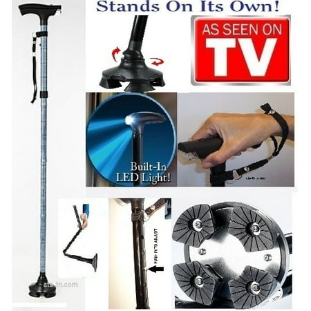 4 Feet Stand-Up Cane - Hurry Before They Are Gone - Adjustable - Foldable - With LED