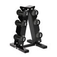 thumbnail image 1 of KARMAS PRODUCT A-Frame Dumbbell Rack Stand Compact 3 Tier Free Weight Steel Dumbbell Storage Bracket for Home Gym (Black), 1 of 1